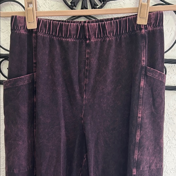 Jess & Jane Purple Mineral-Wash Pants | Size Small - Picture 2 of 6